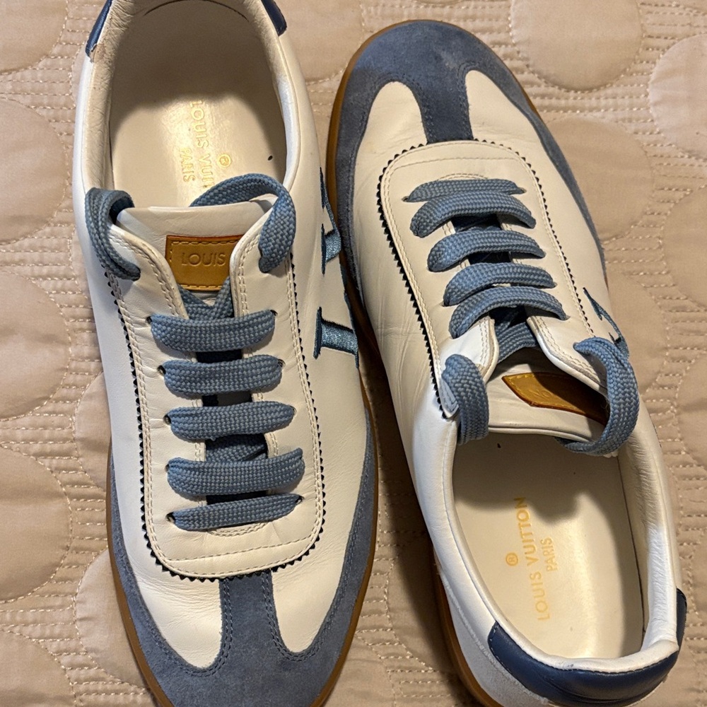 Louis Vuitton White and Blue Casual Shoes